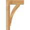 Ekena Millwork Thorton Block Rough Sawn Bracket w/ Offset Brace, Western Red Cedar, 6"W x 18"D x 30"H BKT0604X18X30THR05RWR - alternate 3